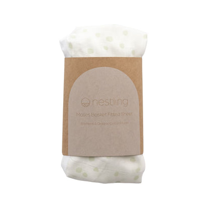 Nestling Moses Basket Muslin Fitted Sheet