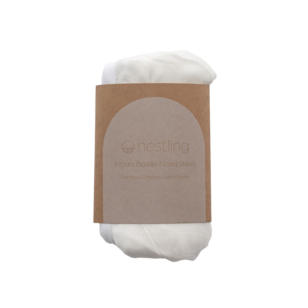 Nestling Moses Basket Muslin Fitted Sheet
