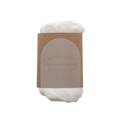 Nestling Moses Basket Muslin Fitted Sheet