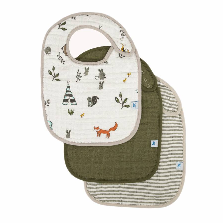 Little Unicorn Muslin Classic Bib 3pk
