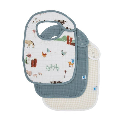 Little Unicorn Muslin Classic Bib 3pk