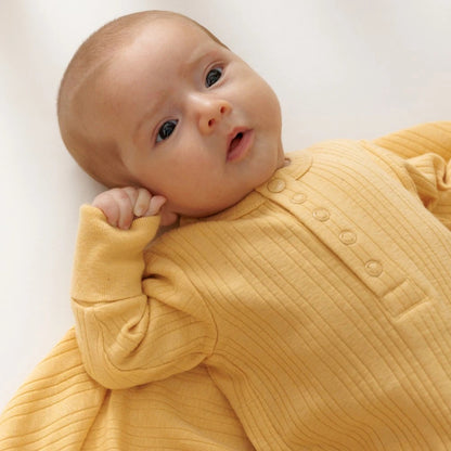 Woolbabe Organic Cotton/Merino Long Sleeve Henley Suit