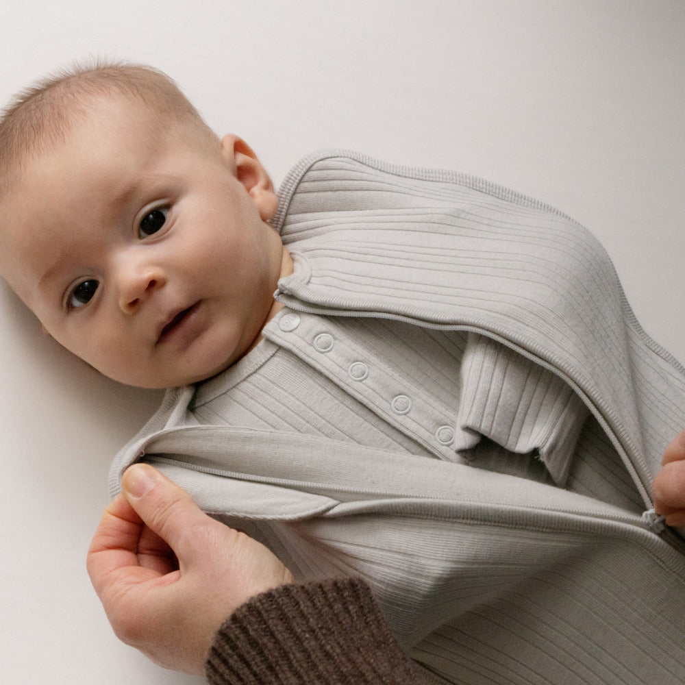 Woolbabe Organic Cotton/Merino Fitted Zip Swaddle
