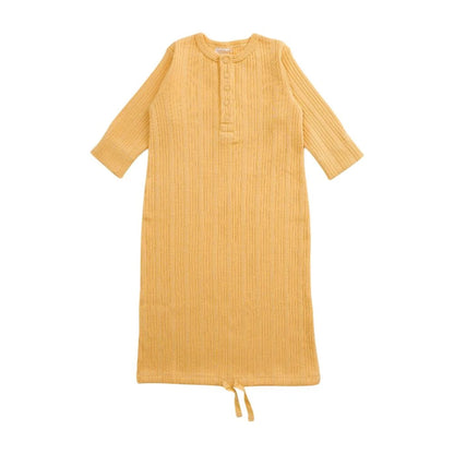 Woolbabe Organic Cotton/Merino Henley Gown