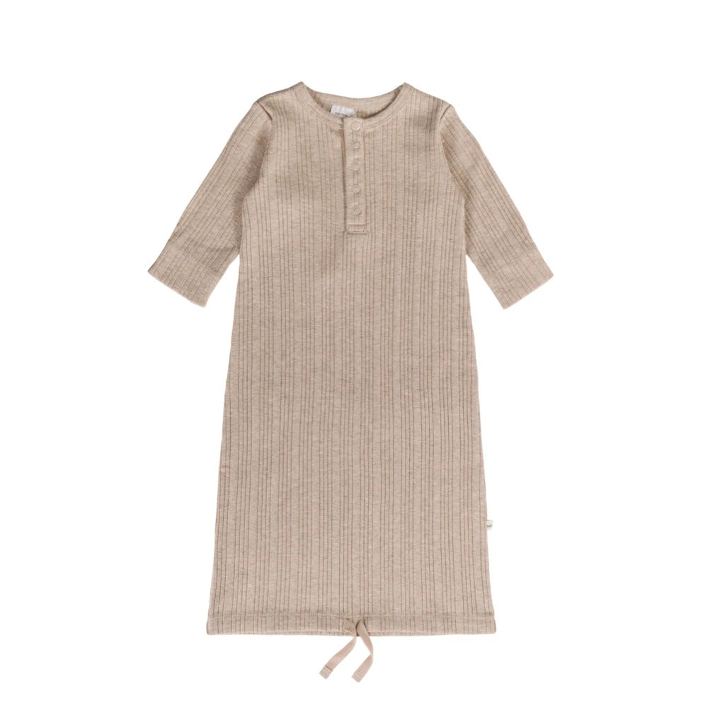 Woolbabe Organic Cotton/Merino Henley Gown