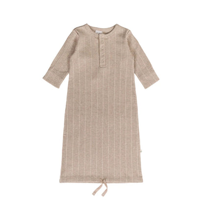 Woolbabe Organic Cotton/Merino Henley Gown