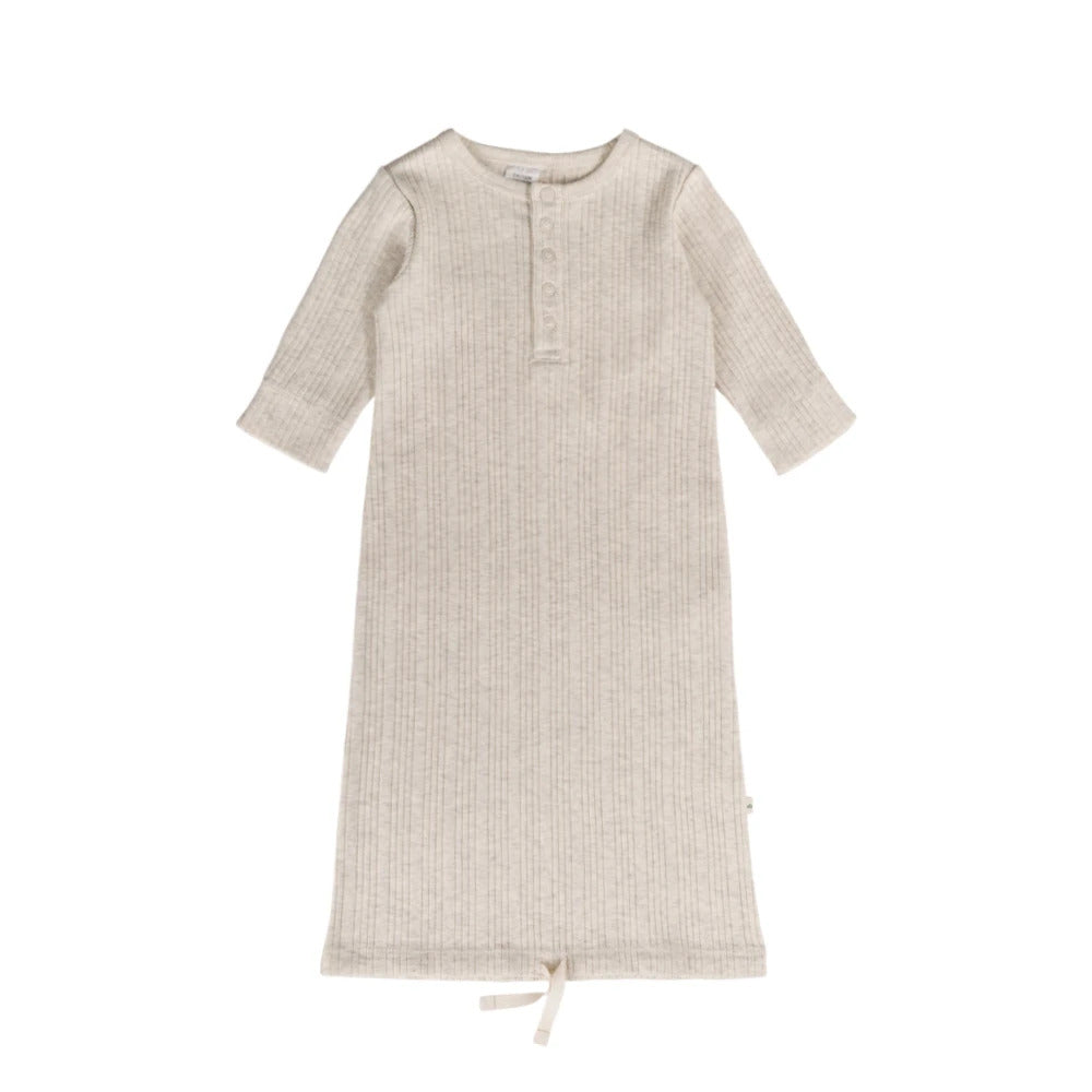 Woolbabe Organic Cotton/Merino Henley Gown