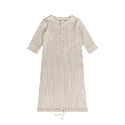 Woolbabe Organic Cotton/Merino Henley Gown