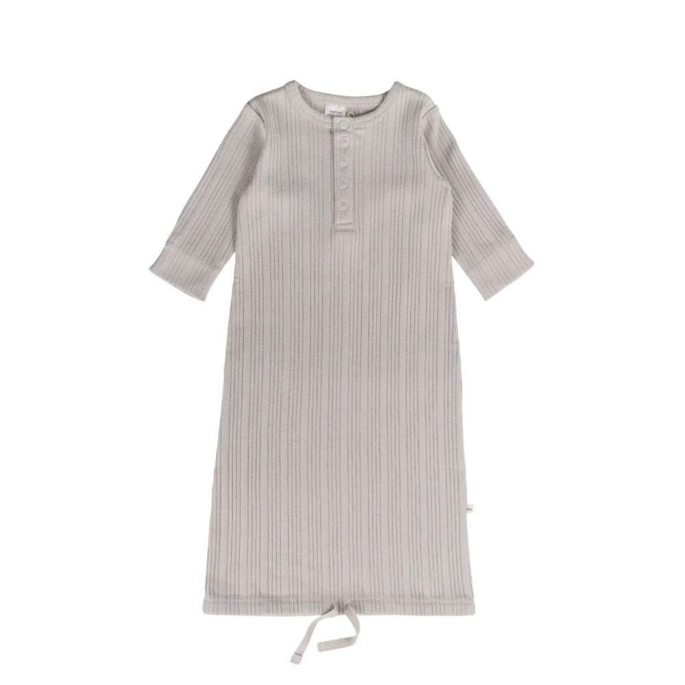 Woolbabe Organic Cotton/Merino Henley Gown