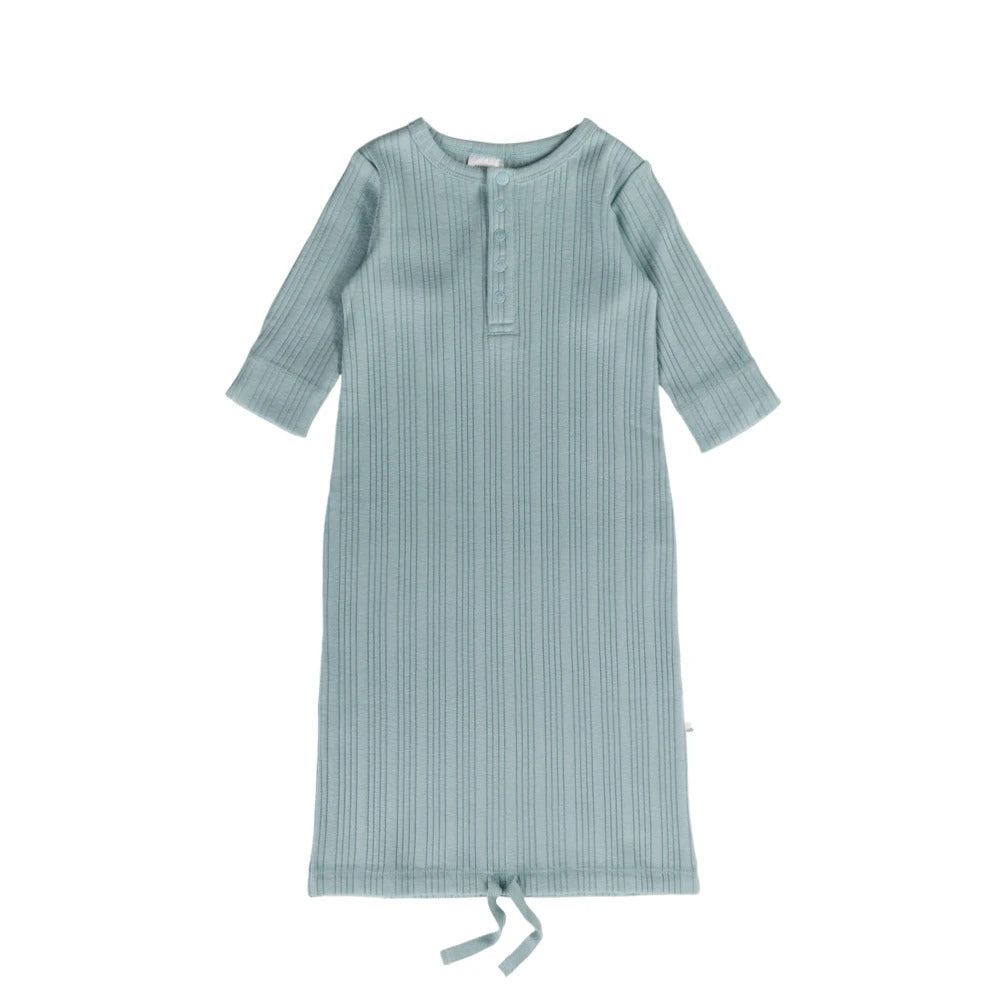 Woolbabe Organic Cotton/Merino Henley Gown