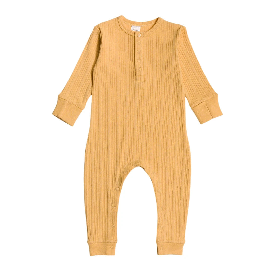Woolbabe Organic Cotton/Merino Long Sleeve Henley Suit