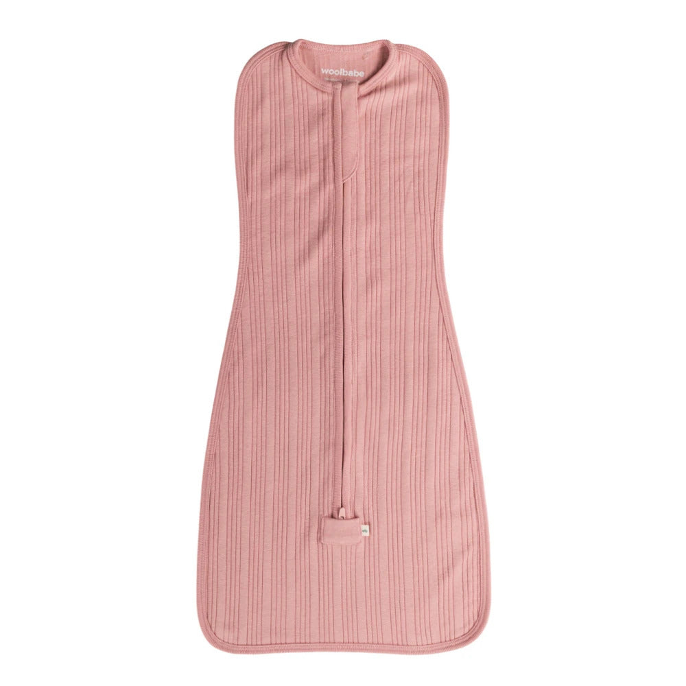 Woolbabe Organic Cotton/Merino Fitted Zip Swaddle