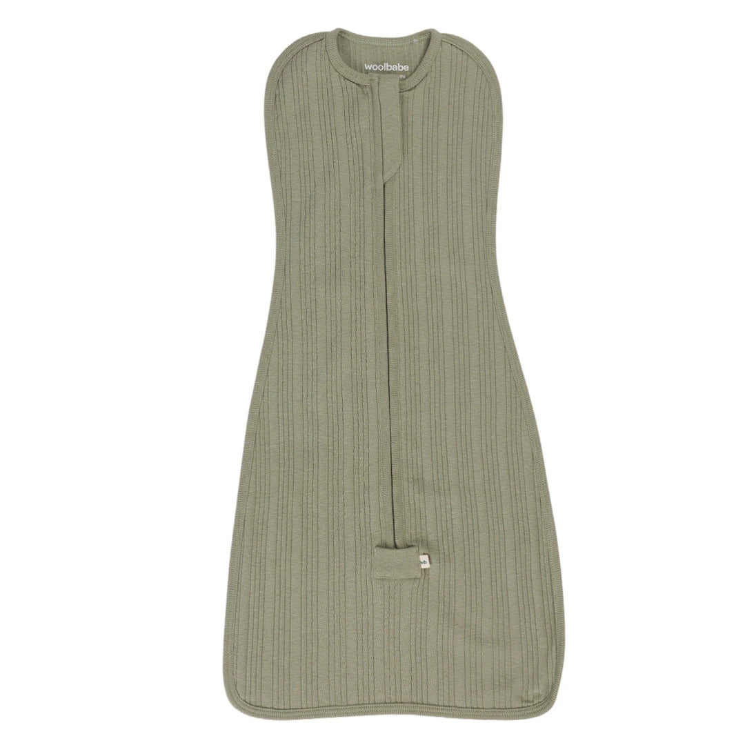 Woolbabe Organic Cotton/Merino Fitted Zip Swaddle
