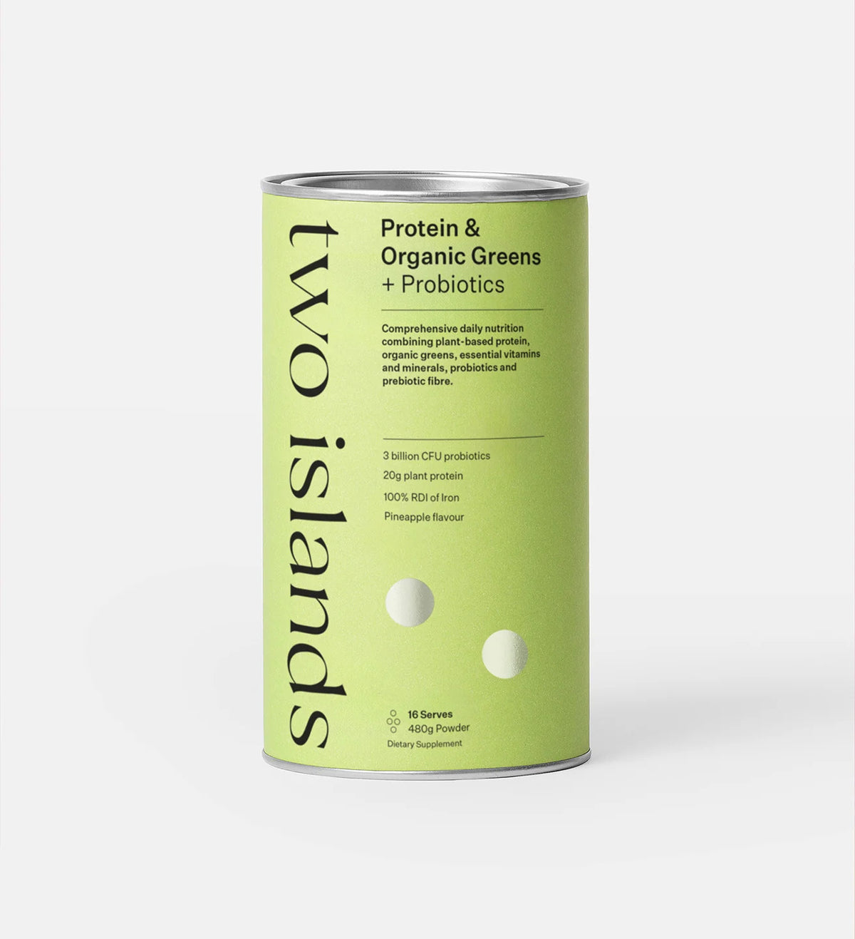 Two Islands Protein & Organic Greens + Probiotics 480g
