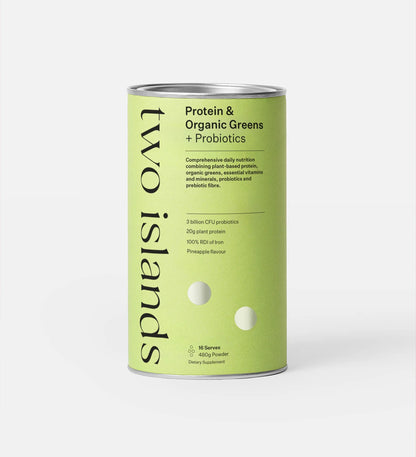 Two Islands Protein & Organic Greens + Probiotics 480g