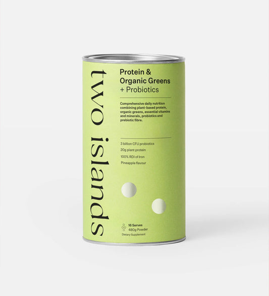 Two Islands Protein & Organic Greens + Probiotics 480g