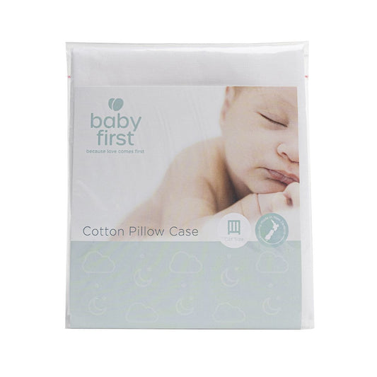 Baby First Cot Pillow Case White