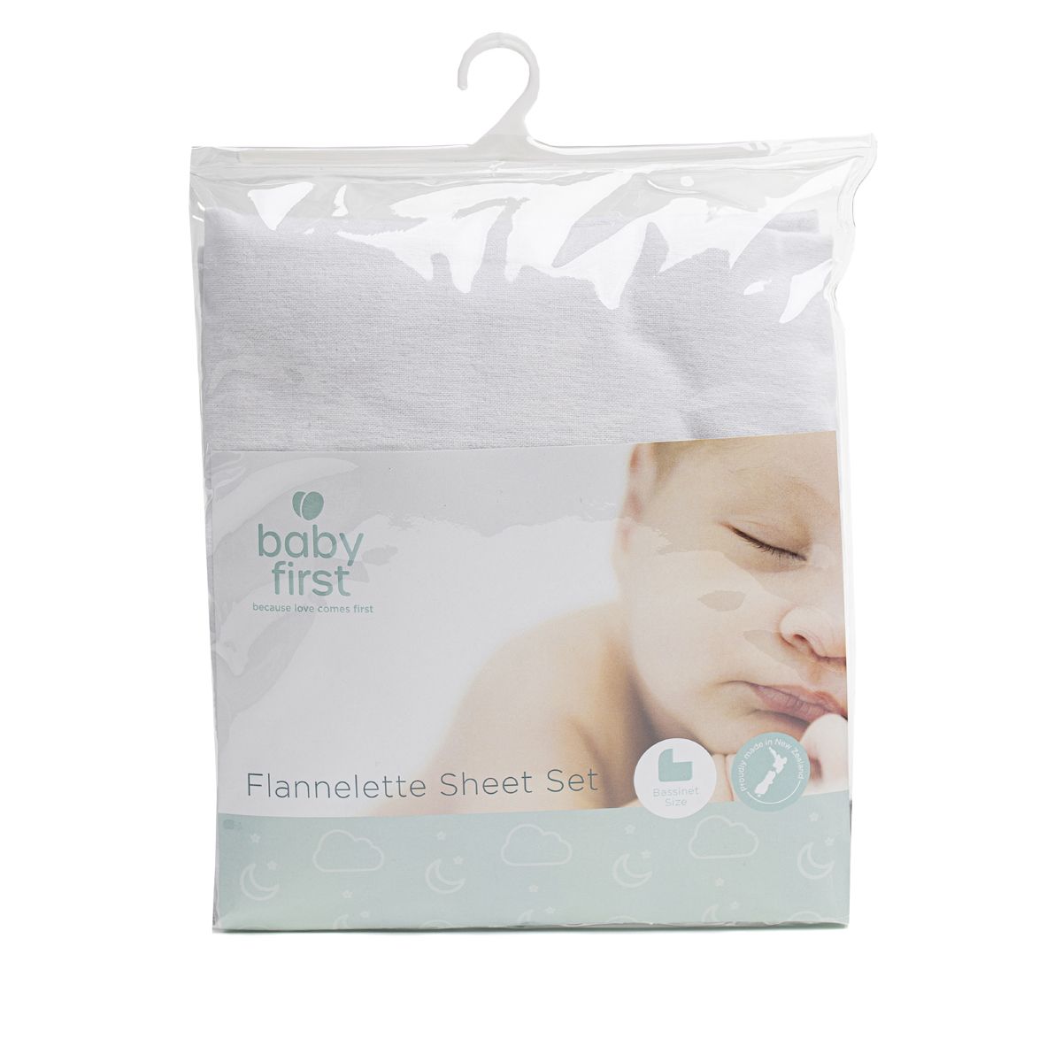 Baby First Flannelette Bassinet Sheet Set
