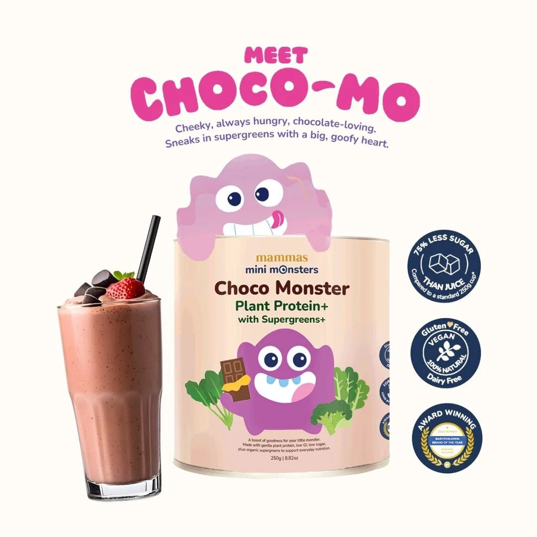 Mammas Milk Bar Kids Chocolate Plant Protein Powder with Supergreens