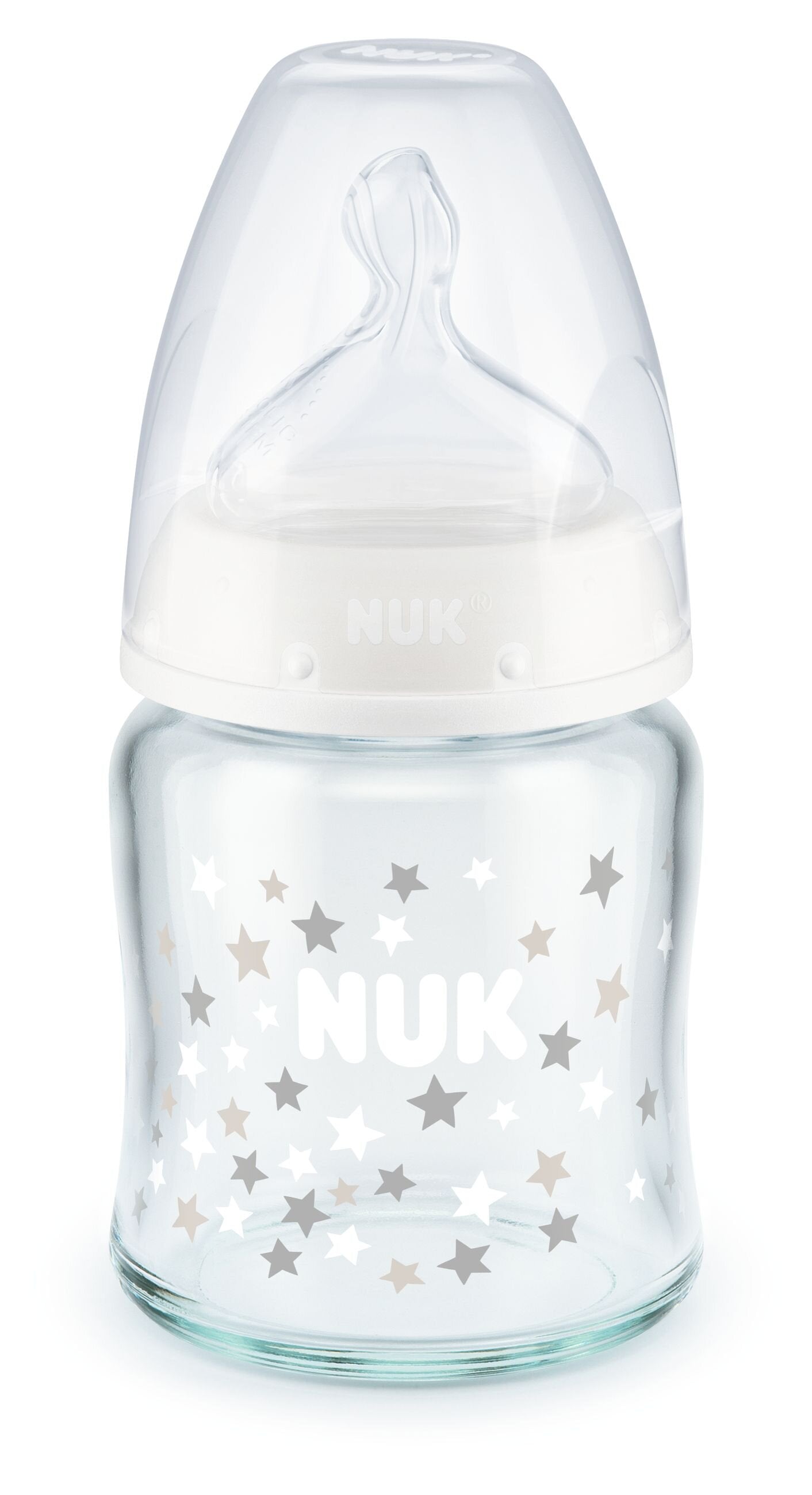 NUK First Choice Glass Baby Bottle 120ml - 0-6m