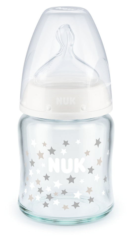 NUK First Choice Glass Baby Bottle 120ml - 0-6m