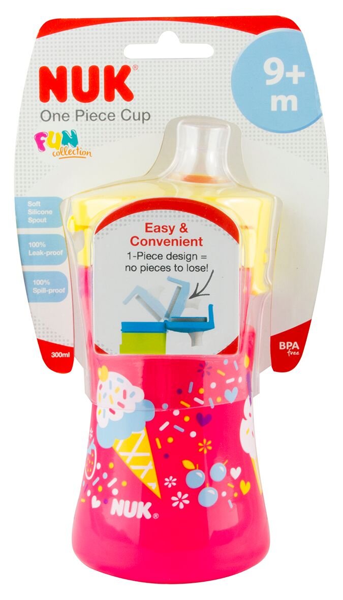 NUK 1 Piece Silicone Spout Cup Pink