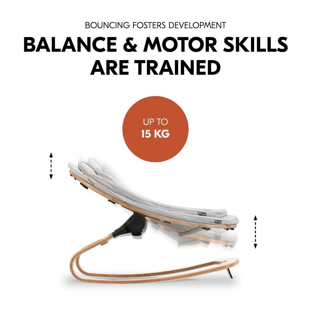 Hauck Highchair 3-in-1 Wooden Bouncer Eco - Light Grey