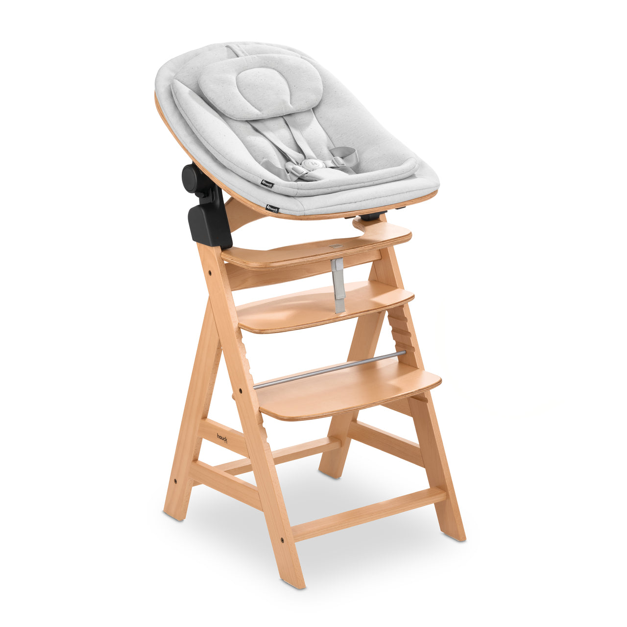 Hauck Highchair 3-in-1 Wooden Bouncer Eco - Light Grey