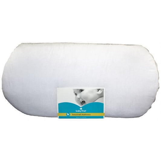 Baby First Foam/Fibre Round End Bassinet Mattress 800 x 380 x 60mm