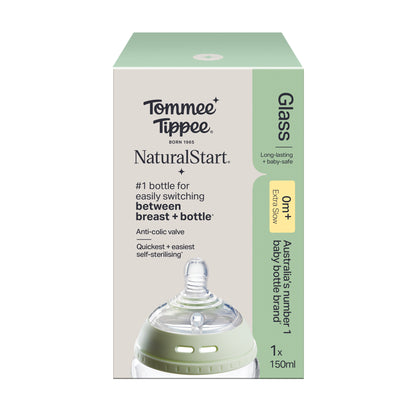 Tommee Tippee Natural Start 150ml Glass Bottle 1pk