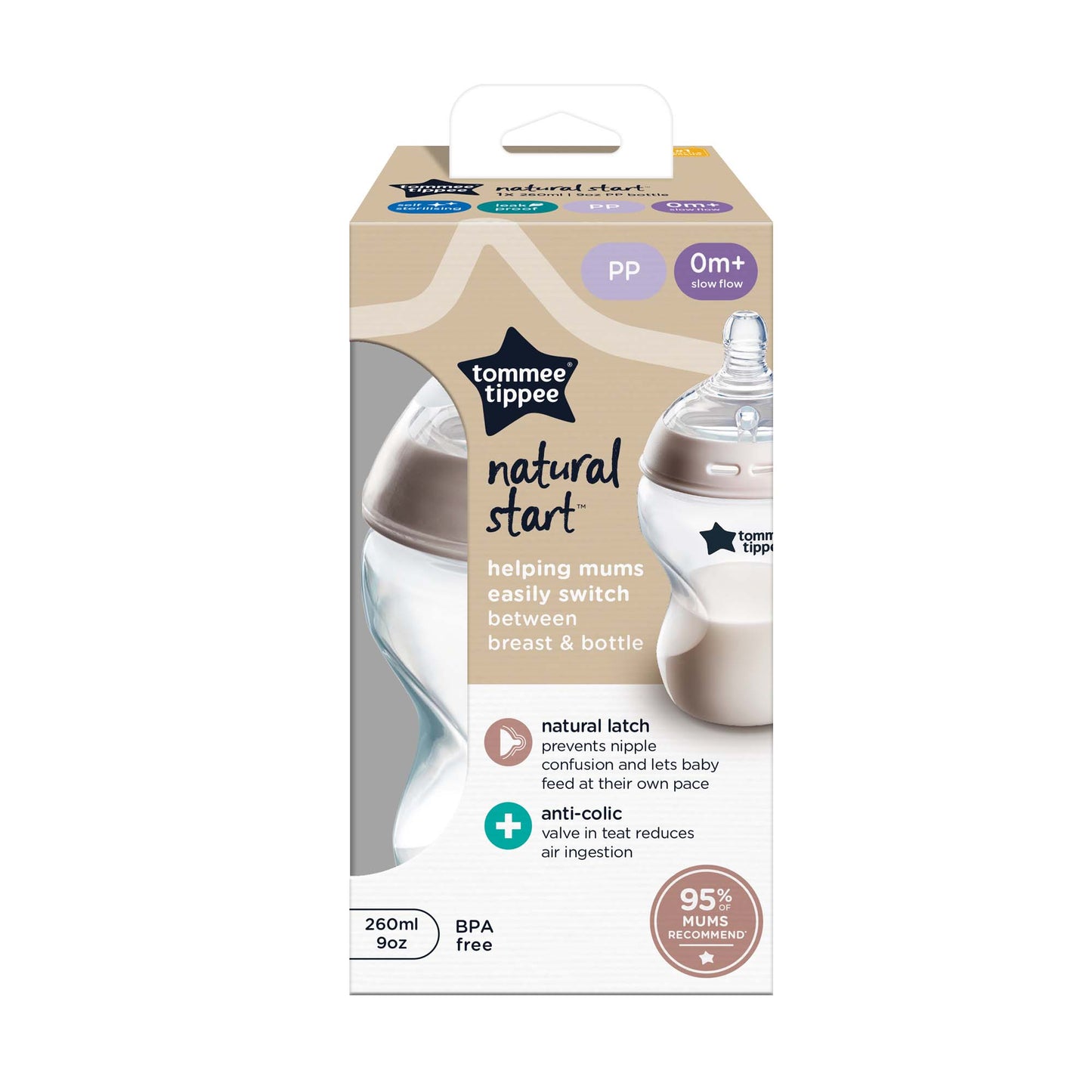 Tommee Tippee Natural Start 260ml Bottle 1pk