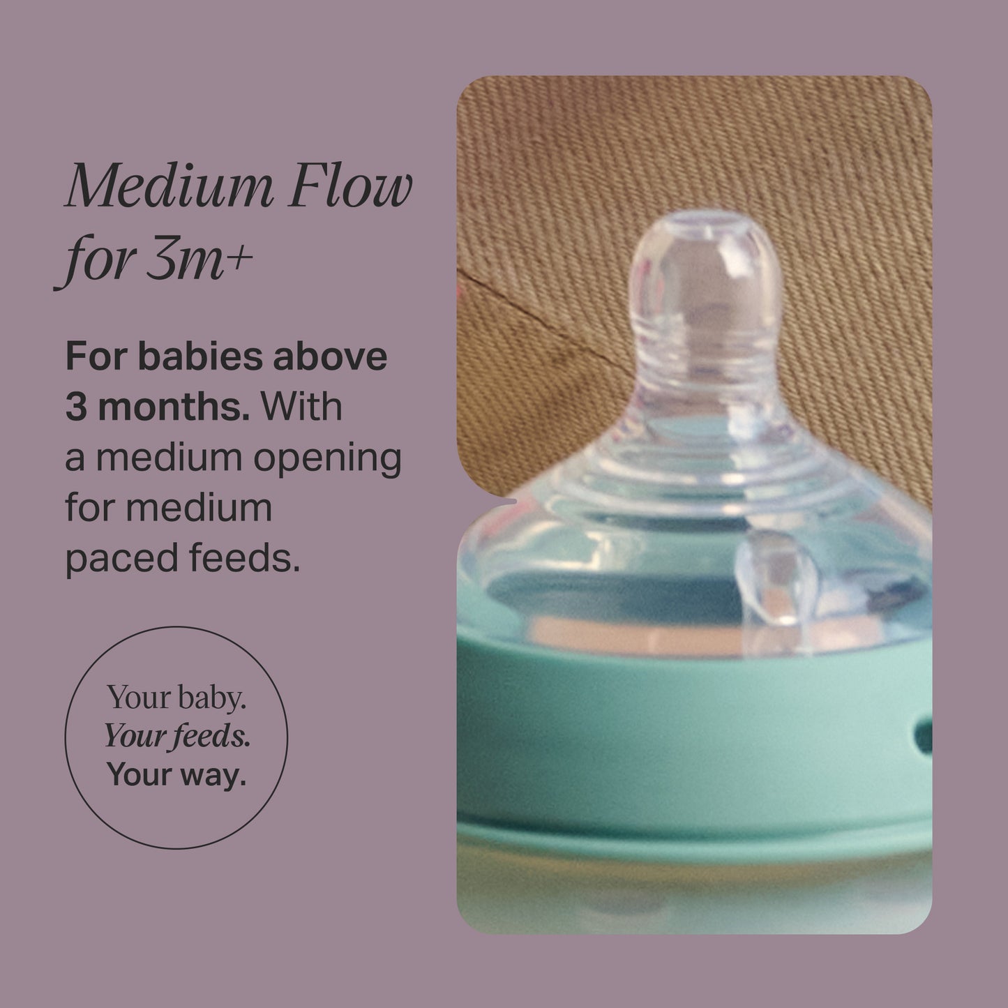Tommee Tippee Natural Start Medium Flow Teat 2pk