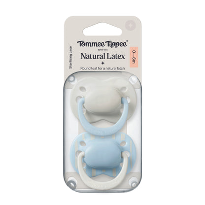Tommee Tippee Natural Latex Soothers 2pk - Assorted Colours