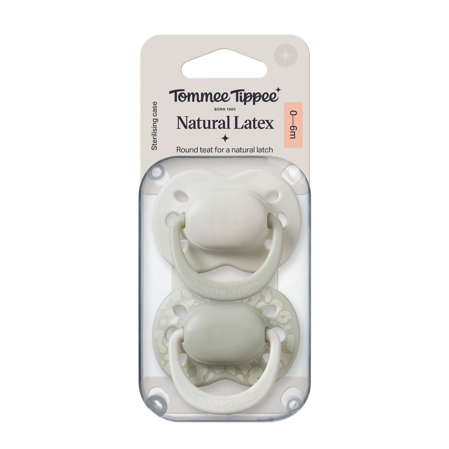 Tommee Tippee Natural Latex Soothers 2pk - Assorted Colours