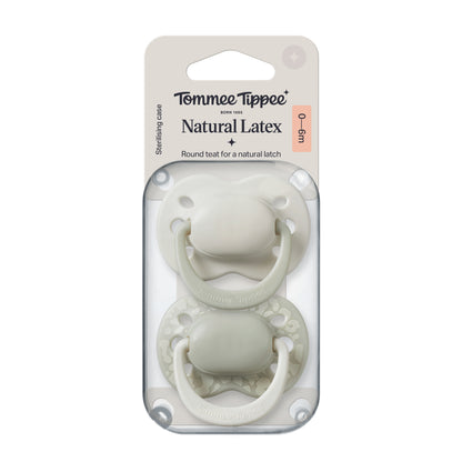 Tommee Tippee Natural Latex Soothers 2pk - Assorted Colours