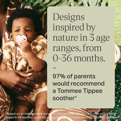 Tommee Tippee Natural Latex Soothers 2pk - Assorted Colours