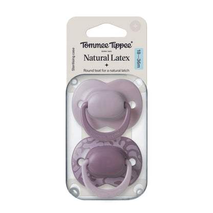 Tommee Tippee Natural Latex Soothers 2pk - Assorted Colours