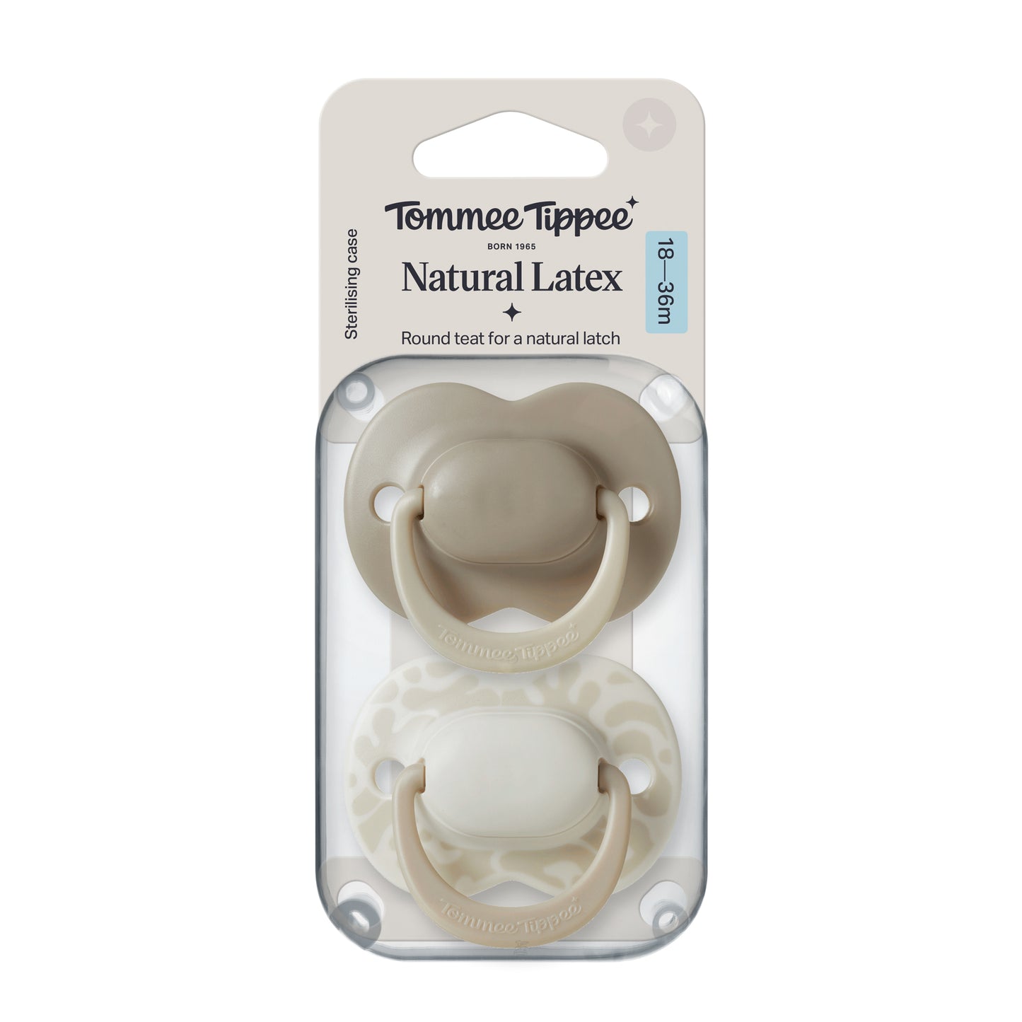Tommee Tippee Natural Latex Soothers 2pk - Assorted Colours