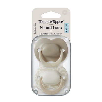 Tommee Tippee Natural Latex Soothers 2pk - Assorted Colours