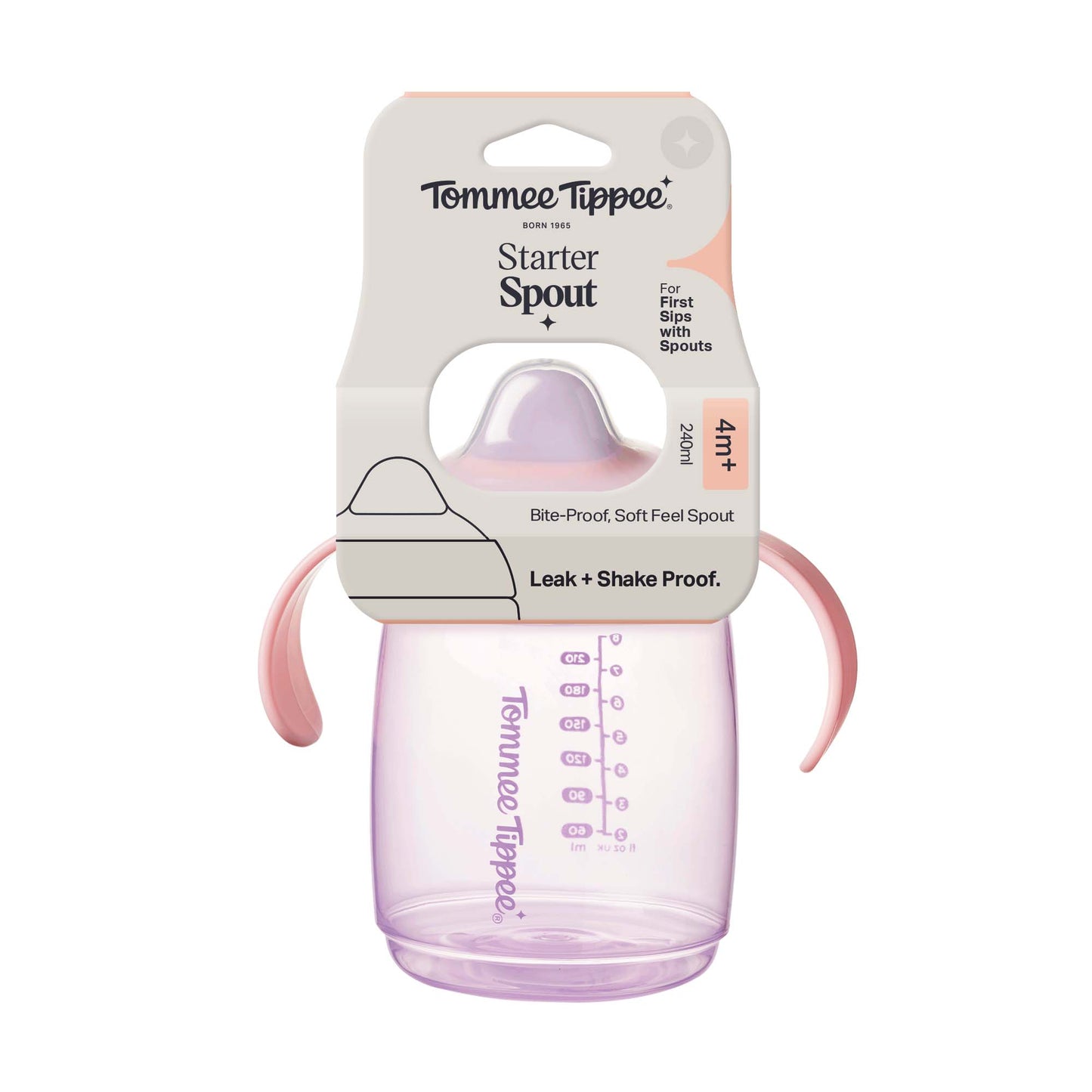 Tommee Tippe Weaning Spout Cup 4m+ 240ml 1pk - Assorted