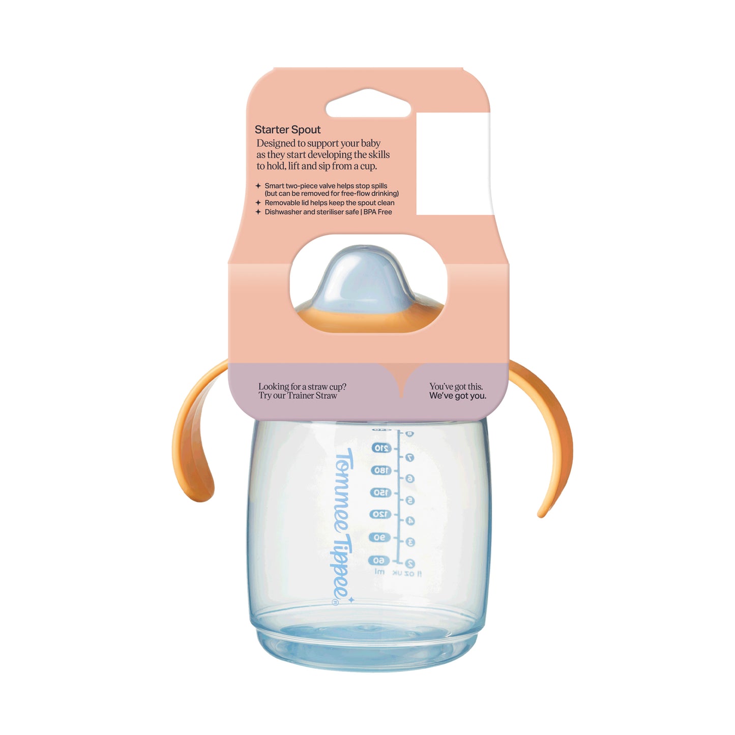 Tommee Tippe Weaning Spout Cup 4m+ 240ml 1pk - Assorted