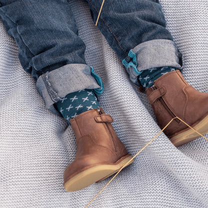 Lamington Baby Merino Wool Knee High Socks - Lake