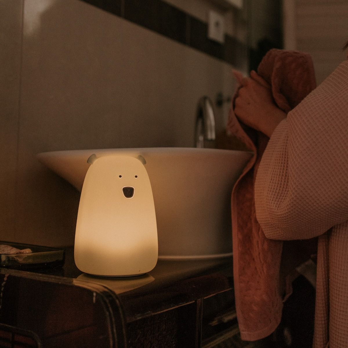 Rabbit & Friends Big Bear Silicone Night Light with Remote Control