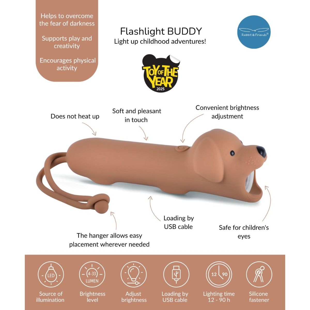 Rabbit & Friends Silicone Flashlight