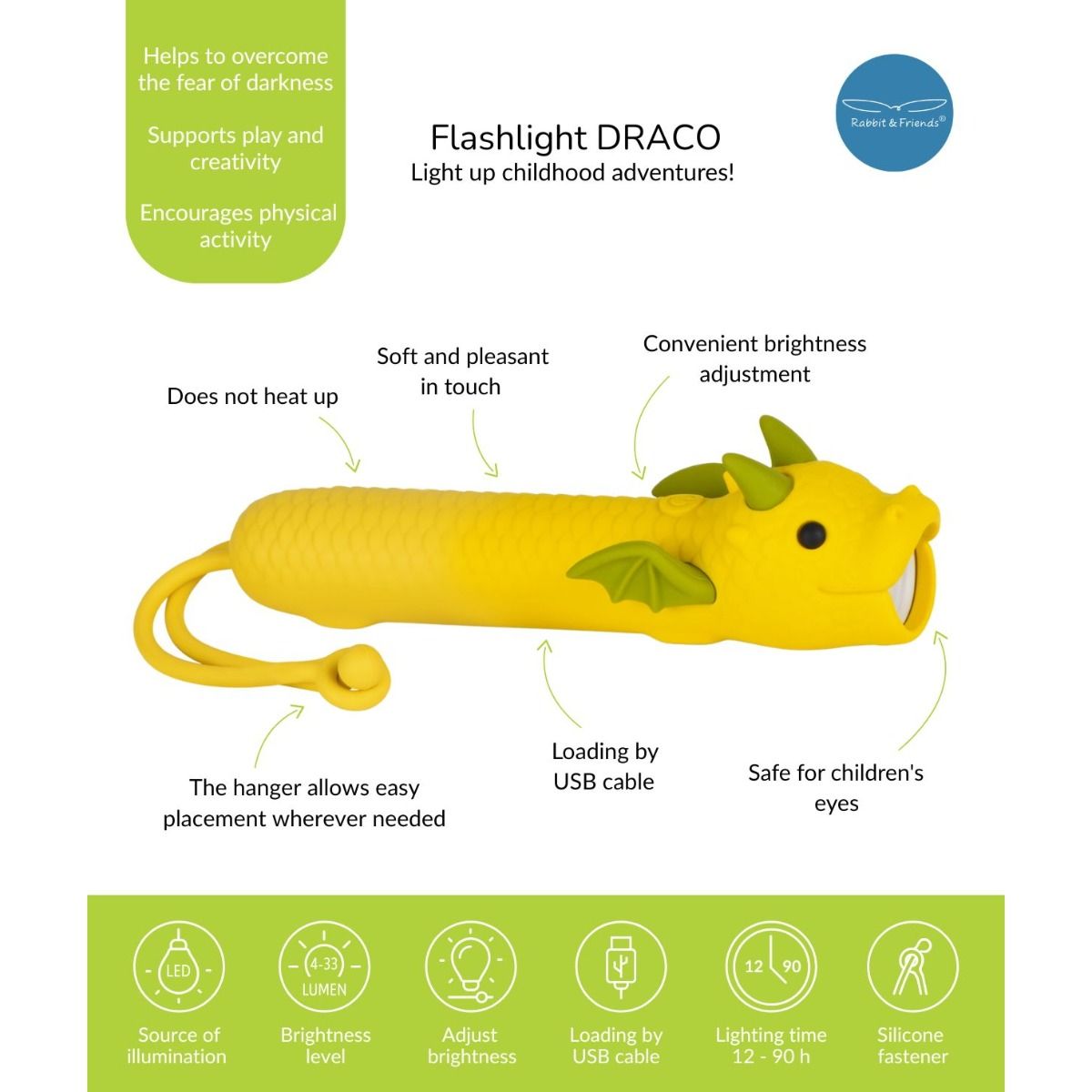Rabbit & Friends Silicone Flashlight