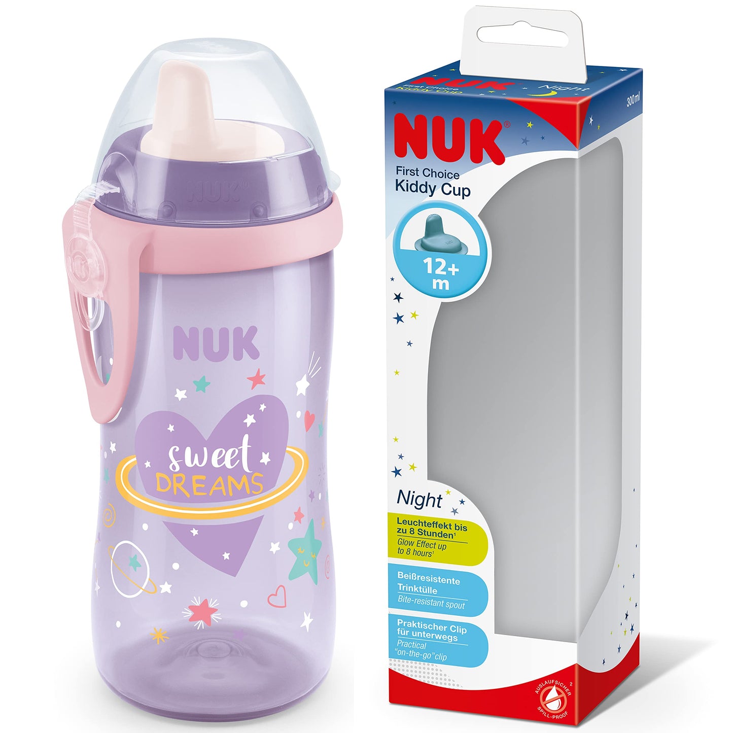 Nuk Kiddy Cup Night 300ml 12+M - Sweet Dreams
