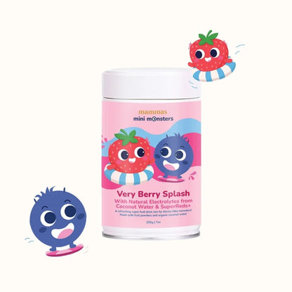 Mammas Milk Bar Very Berry Splash – Kids Hydration with Superreds+