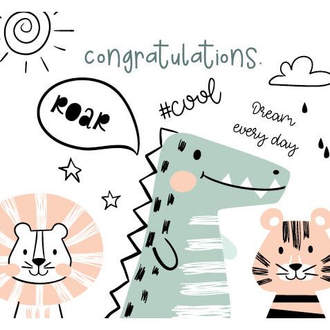 Gift Wrap + Congratulations Card