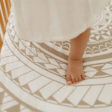 BO &amp; KO Baby Fitted Cot Sheet | Pacific Island Mocha
