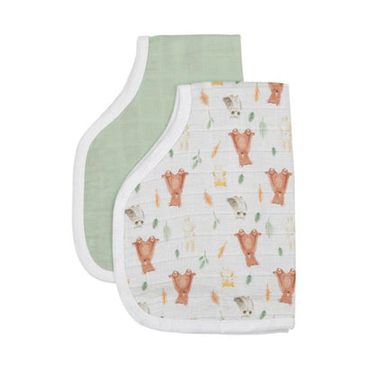 All4Ella Burp Cloth 2pk - Forest Friends